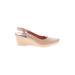 Wedges: Ivory Solid Shoes - Women's Size 40 - Almond Toe