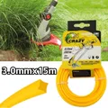 3.0mm*15m Square Grass Trimmer Line Mowing Nylon Grass Trimmer Rope Brush Cutter Strimmer Line Rope