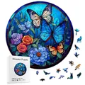 Blue Butterfly - Advanced Player Wooden Puzzle - Creative Multiple Special Shapes Creative Gifts