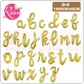 16 inch Gold Happy Birthday letter A-Z balloons Lowercase letters handwriting style letters ballons