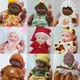 Mini 12cm Palm Bebe Reborn Dolls Sportswear Pajamas Dress Bjd Black Skin Baby Kit Kids Toys for