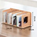 Natural Wooden Color Cabinet CD Album House Office Storage Box Creative Display DVD Rack Photo Film