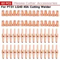 60pcs Red Copper Extended Long Plasma Cutter Tip Electrodes/Nozzles Kit Mayitr Consumable For PT31