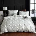 Silk Washed Bedding set Luxury Duvet Cover Double Bed Coverlet Queen Size Bed Sheets set