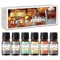 EUQEE 6PCS Fragrance Oils for Men Men's Pubs Gift Set 10ml-Leather Sweet Tobacco Dragons