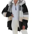 Winter Coat Woman Down Jacket 2023 Hooded Zipper Ladies Jacket Spliced Stitch Cashmere Women Jacket