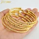 Zea Dear 3MM/6Pcs Dubai Bangle For Women Indian Africa Ball Jewelry Ethiopian Gold Color Beads Shiny