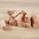 Hand Carved Wooden Stamps Wood Seal for Printing DIY Clay Pottery Printing Blocks Clay Tool Fish