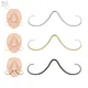 AOEDEJ 1 Piece 14G Moustache Shape Stainless Steel Septum Rings Silver/Black/Gold Color Nose Ring