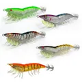 3.0# Fishing Shrimp Bait Squid Bait Squid Hook Wood Shrimp Squid Hook Soft Leg Shrimp Lure Bait