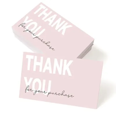 50 Pcs Thank You Card Business Card Order Thank You Party Card for your support Small card Thank you