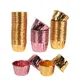 50pcs Rose Gold Foil Metallic Cupcake Liners Muffin Paper Case Cake Wrappers Baking Cup Wedding