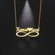 Sipuris Name Custom Necklace Heart Couple Family Necklace Infinity Symbol Personalized Custom