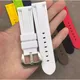 22mm 24mm Black Blue Red Yellow White Green High Quality Soft Silicone Watch Band Tang Buckle For