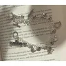 Handmade Twilight Charm Bracelet | Bella's wolf and crystal heart | Twilight saga fan art | Twilight
