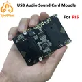Raspberry Pi 5 Scheda audio audio USB Moudle HAT con jack per auricolari Opzione altoparlante cicalino per Pi4B
