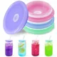 16 Oz Cup Cover Portable Candy Color Plastic Glass Cup Lids Iced Coffee Cup Reusable Durable Bowl
