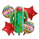 Cartoon Avocado Alpaca Cactus Taco Foil Balloons Mexican Fiesta Theme Party Decorations Kids