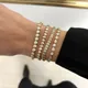 Geometric 4 Different Shape CZ Tennis Bracelets Micro Paved 5A Zirconia Gold Silver Color for Women