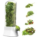 Clear Vegetable Saver Plastic Herb Storage Container Herb Saver For Refrigerator Breathable Tall