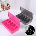 1Pcs Fake Nail Box Nail Tip Empty Box Multicolour Nail Art Case Container Box Acrylic Storage Case