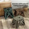 Folding Step Stool Strong Load-bearing Heavy-Duty Chair Travel Use Compact Collapsible Chair with