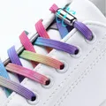 New Elastic Locking ShoeLace Metal Lock Shoe Laces Fashion Women No Tie Shoes Lace Kids Adult Unisex