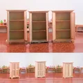 1:12 Dollhouse Miniature Wardrobe Lockers Vertical Cabinet Storage Cabinet Bedroom Furniture Model