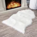 Ultra Soft Faux Sheepskin Fur Rug Fluffy Area Rug for Bedroom Fuzzy Carpet for Living Room Kid's