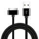 Fast Charging Cable for iPhone 4 4s iPad 2 3 iPod 30 Pin Nylon Braided Wire Metal Plug Data Transfer