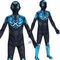 Blue Beetle Cosplay Costume Anime Men Boy Superhero Roleplay Kids Jumpsuit Mask Suit Halloween