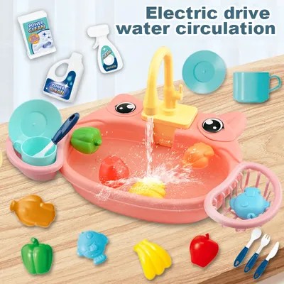 √Choice Play House Toys Pretend Play Children's Kitchen Wash Basin Sink Kids Kitchen Set Toy For