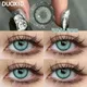 DuoXiu 1Pair Soft Contact Lenses Green Lenses Blue Eye Degree Myopia Degree Prescription -0.00 to