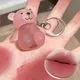 Keychain Lipgloss Lip Mud Waterproof Non-Stick Cup Lasting Moisturizing Cute Bear Matte Nude Red Lip