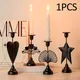 Black Iron Taper Candle Holder Elegant Traditional Tabletop Decoration Table Centerpiece for Wedding