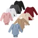 8Color ! 0-24 M Toddler Baby Girls Clothes Basic Pure Color Outfit Long Sleeve Cotton Romper Baby