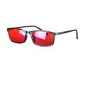 anti blue light glasses men square frame shape red lens full blocking for good sleep orange for long