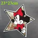 Large Mickey Mouse Flowers for Kids Clothing Patch Stickers Punk Jackets Bag Pants Patches on Denim