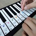 Piano Sticker Keys New Colorful Transparent Piano Keyboard Stickers Electronic Keyboard Sound Name