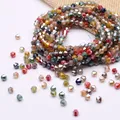 New Color 4mm 200pcs/bag Bicone Crystal Glass Beads Amber Solid Loose Spacer Beads For Jewelry