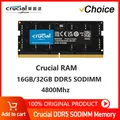 Crucial Laptop RAM Memory DDR5 8GB 16GB 32GB 4800MHz 5200MHz 5600MHz 1.1V CL40 262-Pin For Notebook