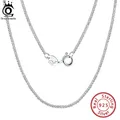 ORSA JEWELS Genuine 925 Sterling Silver Italian 1.6mm Chopin Chain Necklaces for Woman Quality