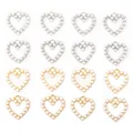 15Pcs 18*18MM Delicate Elegant Pearl Love Pendant DIY Necklace Bracelet Earring Accessories for