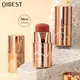 QIBEST Lipstick Blush Stick 3-in-1 Eyes Cheek and Lip Tint Buildable Long Lasting Lightweight Cream