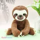 Beautiful sloth simulation plush toy 25 cm sloth doll gift cloth doll holiday birthday gift brown