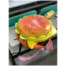 PU Cheeseburger zaino Sudent borsa di grande capacità zaino Casual Cute Hamburger Daypack per Sudent