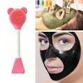 Double-Ended Silicone Mask Brush Soft Flat Head Mud Mask Applicator Brushes Professional Reusable