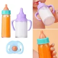 Dollhouse Reborn Cute Dolls Accessories with Pacifier Bibs Plastic Nipple Bottle Magic Milk Bottles
