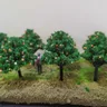 10 pz 1:87 Ho scala albero da frutto modello 50mm hight landscape model train railway/railway layout