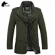Oversize Men's Jackets Coat Male Trench Coat 5XL 6XL Spring Autumn Solid Cotton Casual Long Jacket